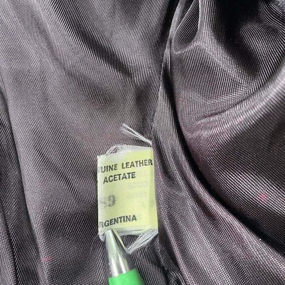 Vintage Gino Di Giorgio by Comint Womens Large Leather Bomber Jacket 80s 90s Zip - Picture 11 of 16